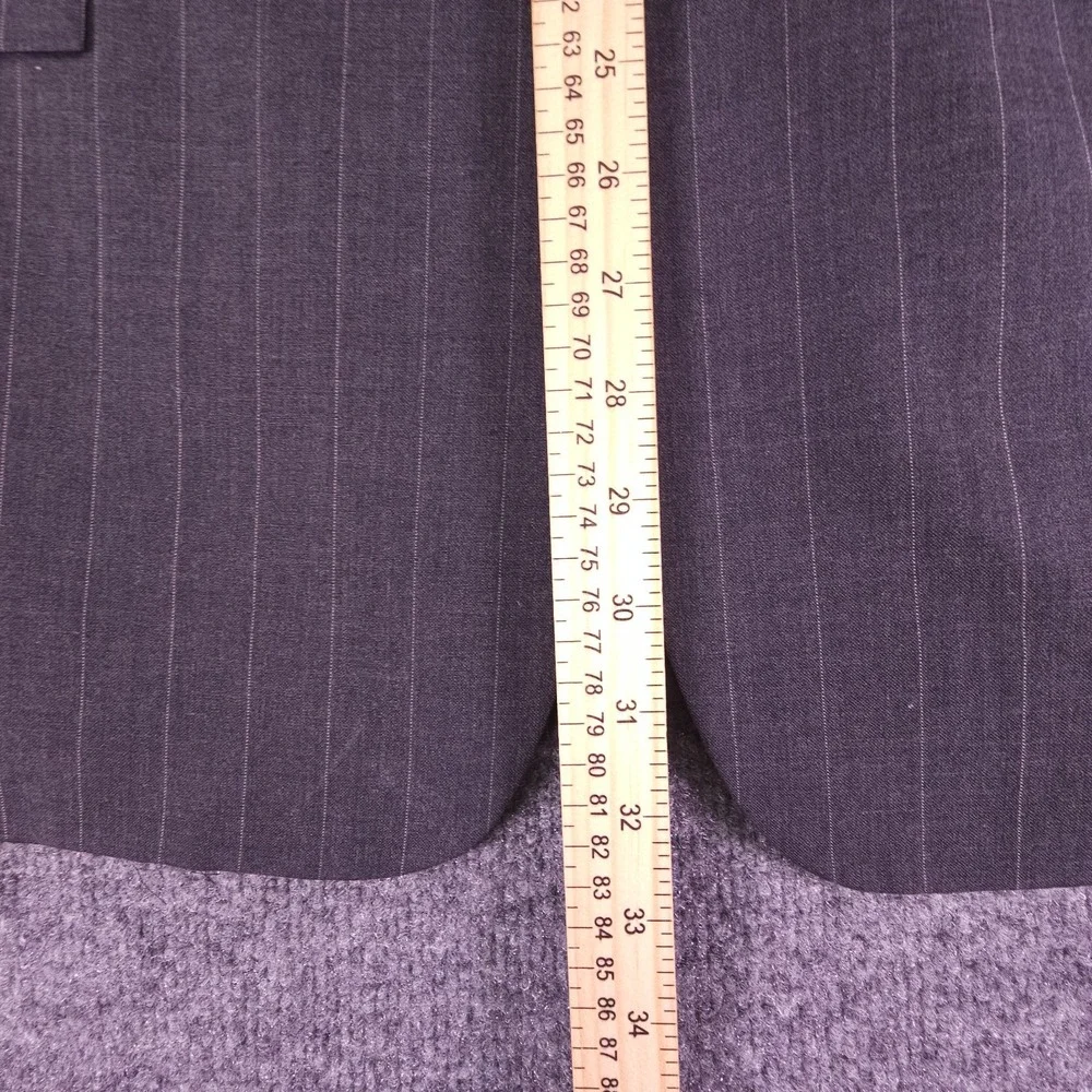 VTG Polo Ralph Lauren Blazer Mens 44R Pinstripe Wool USA‎ Jacket Sport Coat